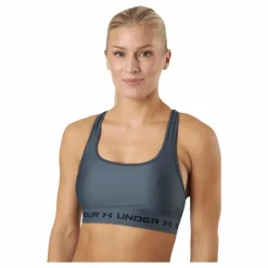 Ua Crossback Mid Bra Pitch Gray