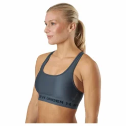 Ua Crossback Mid Bra Pitch Gray