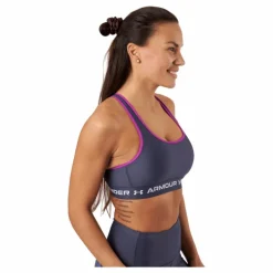 Ua Crossback Mid Bra Tempered Steel