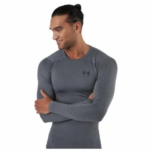 Ua Hg Armour Comp Ls Carbon Heather
