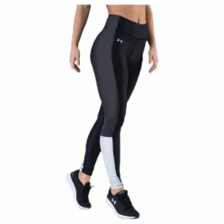 UA HG Armour Perforation Inset Leggings Black