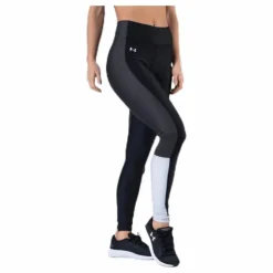UA HG Armour Perforation Inset Leggings Black