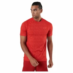 Ua Iso-chill Run Printed Ss Dark Orange