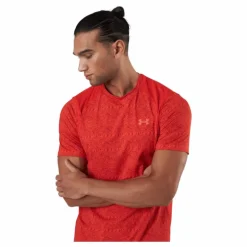 Ua Iso-chill Run Printed Ss Dark Orange