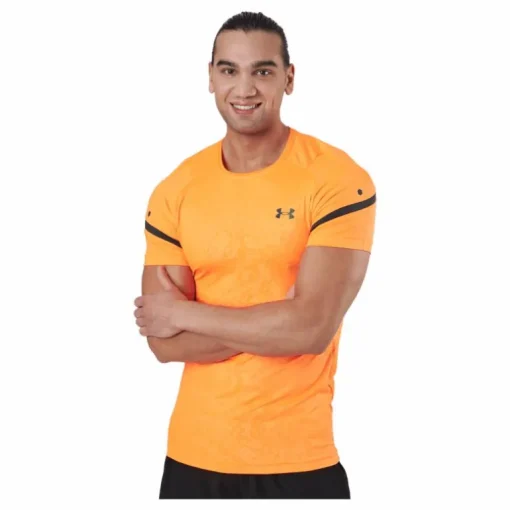 Ua Rush 2.0 Emboss Ss Blaze Orange / Jet Gray / Blac