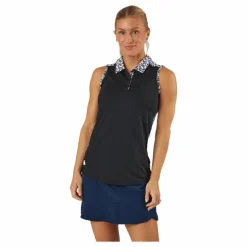Ultimate365 Sleeveless Golf Polo Shirt Black