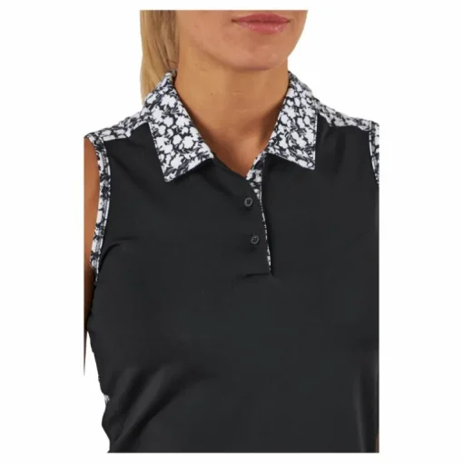 Ultimate365 Sleeveless Golf Polo Shirt Black