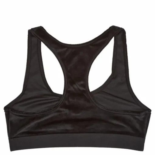 Unlined Bralette Velour Black