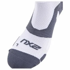 Vectr LightCush 1/4 Crew Sock White/Grey
