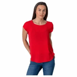 Vic S/S Solid Top Red