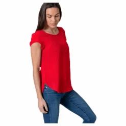 Vic S/S Solid Top Red