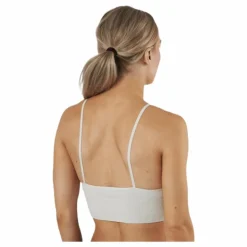Vicky Rib Seamless V-neck Top Grey