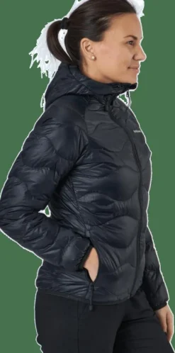 W Helium Down Hood Jacket Black
