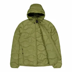 W Helium Down Hood Jacket Snap Green