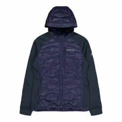 W Helium Down Hybrid Hood Blue Shadow