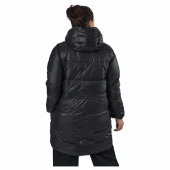W. Mid Length Shiny Jacket Black