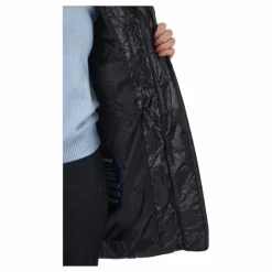 W. Mid Length Shiny Jacket Black