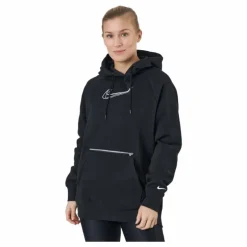W Nsw Po Hoodie Os Bb Flc Prnt Black/white