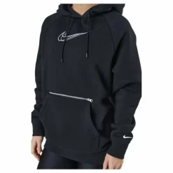 W Nsw Po Hoodie Os Bb Flc Prnt Black/white
