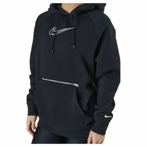 W Nsw Po Hoodie Os Bb Flc Prnt Black/white