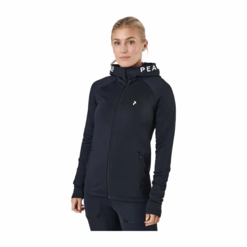 W Rider Zip Hood Black