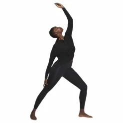 Yoga Jersey Crop Hoodie Black