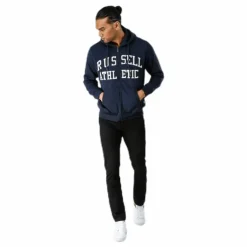 Zip Through Tackle Twill Hoody Blue